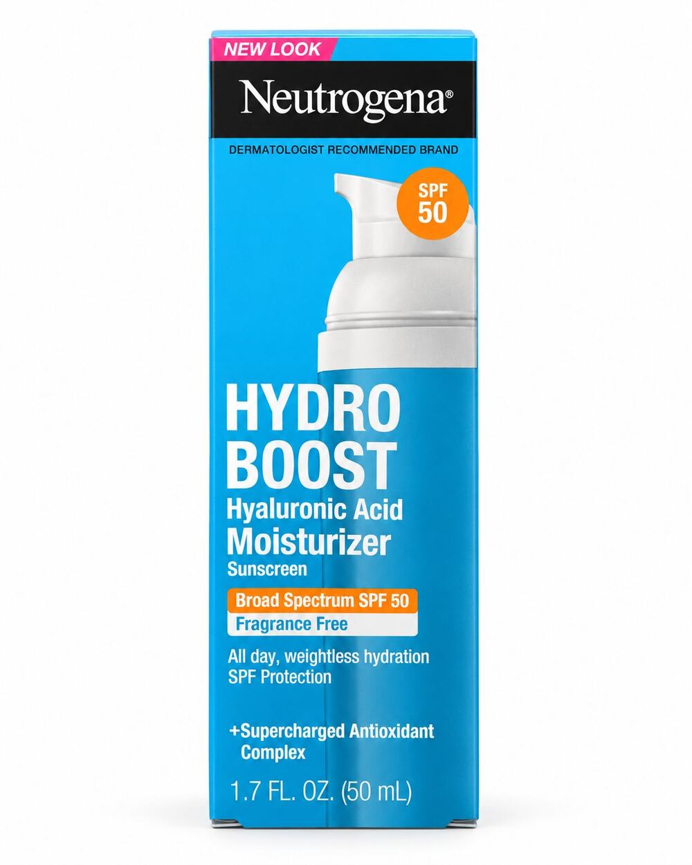 Neutrogena Hydro Boost Hyaluronic Acid Moisturizer Sunscreen SPF 50- 1.7 FL.OZ